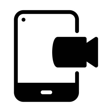 Basit vektör illüstrasyon işareti Tablet Video kamera