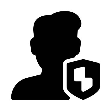 Basit vektör illüstrasyon işareti Kullanıcı güvenlik ve koruma