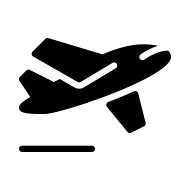 Basit vektör illüstrasyon işareti almak Off uçağın