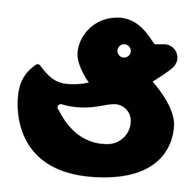 Lastik yüzen ördek basit vektör çizim