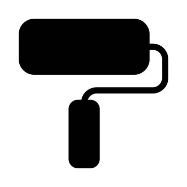 Duvar boya silindiri beyaz arka plan üzerinde izole 