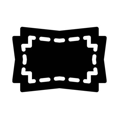 Basit vektör çizim simgesini tasarımcı kesik çizgili çerçeve