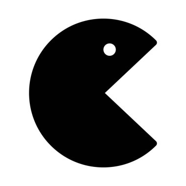 Scary Character, simple black line illustration on white background