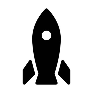 Roket veya füze beyaz arka plan üzerinde izole 