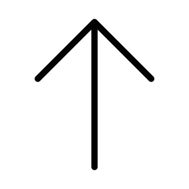 Basit vektör illüstrasyon işareti üst yan ok