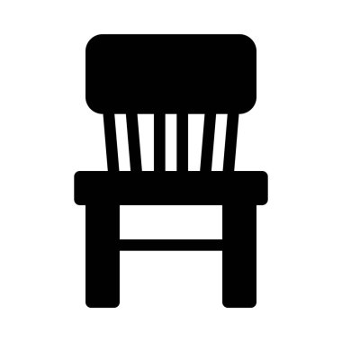 Basit vektör illüstrasyon işareti ahşap dinlenme koltuğu