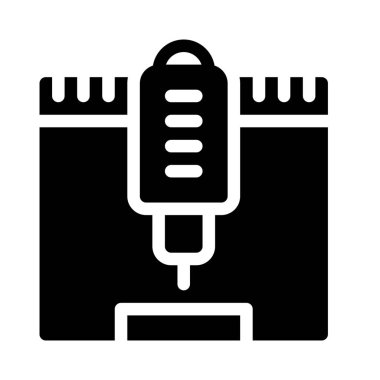 Beyaz arka plan üzerinde izole gantry robot