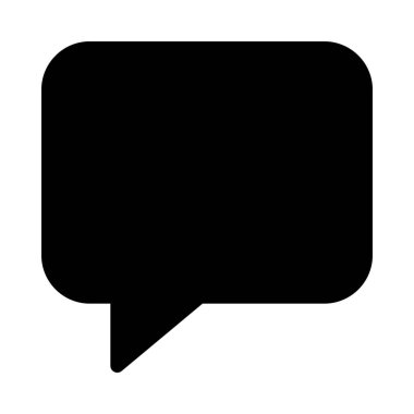 Dikdörtgen konuşma balonu beyaz arka plan üzerinde izole 