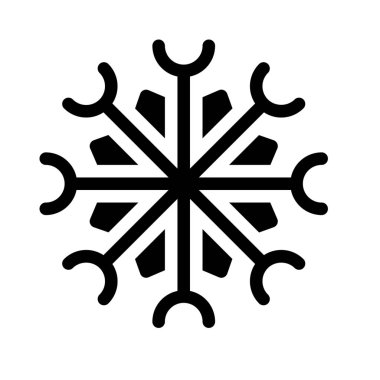 Kar kristal basit vektör çizim