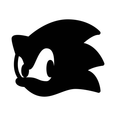 Sonic oyun karakteri basit vektör çizim