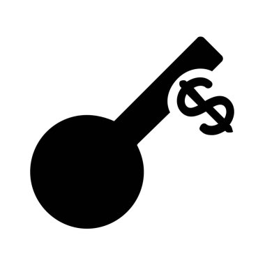 Beyaz arka plan üzerinde izole anahtar başarı simgesi 