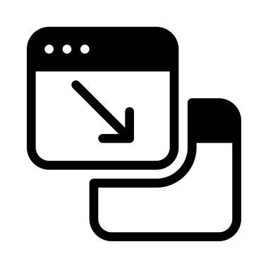 Beyaz arka plan üzerinde pencere boyutunu en aza indirmek