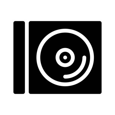 Beyaz üzerinde yalıtılmış Conpact disk durum simgesi 