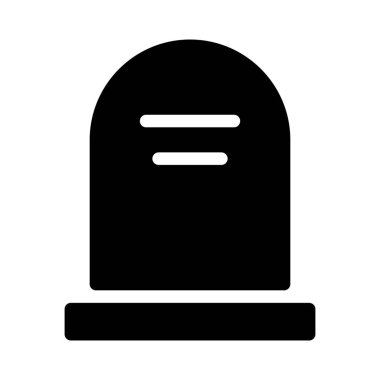 Mezarlığı, basit siyah çizgi resimde beyaz arka plan üzerinde