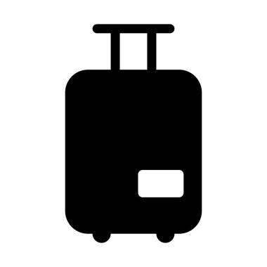 Basit vektör illüstrasyon işareti seyahat bavul bavul