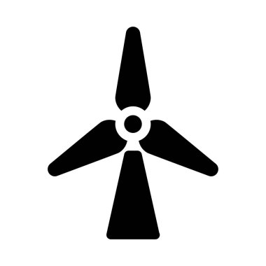 Basit vektör illüstrasyon işareti Rüzgar Türbin kanatlarının