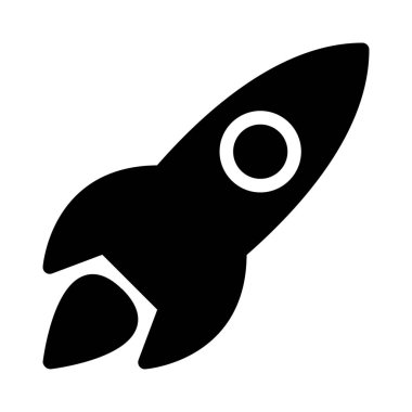 Uzay roketi izole üzerinde beyaz arka plan 