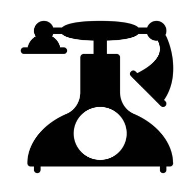 Beyaz arka plan üzerinde izole Retro telefon modeli 