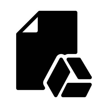 Bulut depolama dosyasının basit vektör çizim simgesi