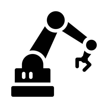 Beyaz arkaplanda izole edilmiş robotik kol 