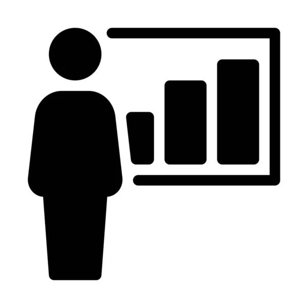 Grafico Vendita Presentazione Isolata Sfondo Bianco — Vettoriale Stock