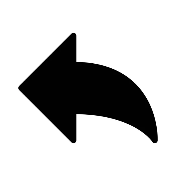 Réponse Flèche Symbole Sur Fond Blanc — Image vectorielle