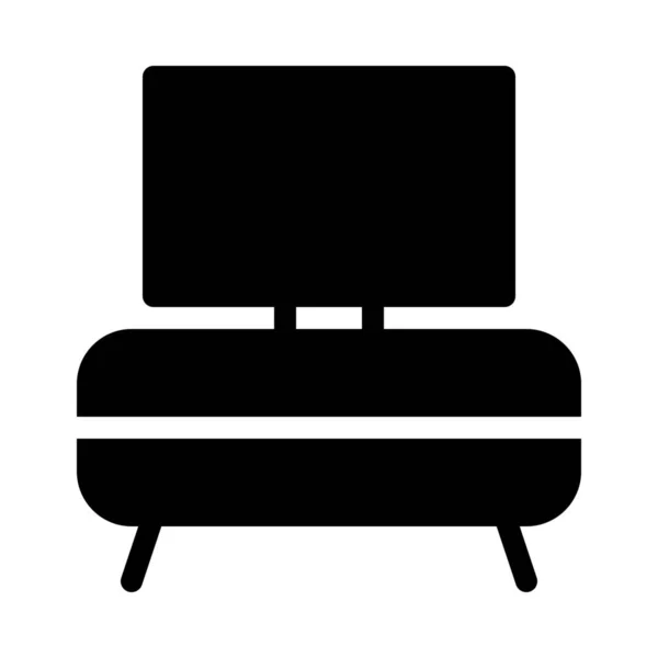 Прості Векторні Ілюстрації Знак Вітальні Телевізор — стоковий вектор