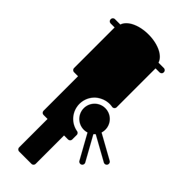 Enkla Vektor Illustration Tecken Teleskopet Rymdutforskning — Stock vektor