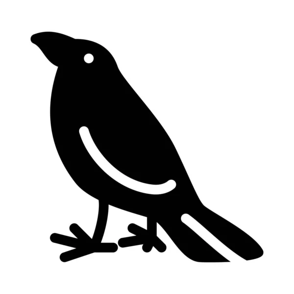 Simple Vector Illustration Icon Crow — 스톡 벡터