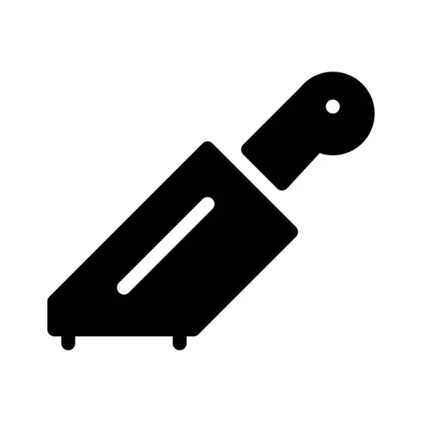 Messerhalter Einfache Abbildung Schwarzer Linie Auf Weißem Hintergrund — Stockvektor