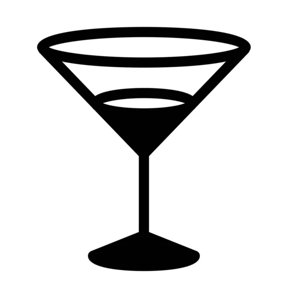 Icône Illustration Vectorielle Simple Cocktail — Image vectorielle