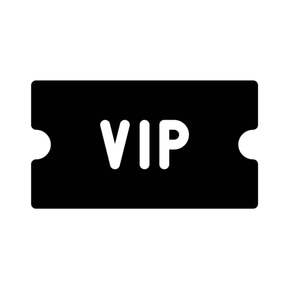 Sinal Ilustração Vetorial Simples Ticket Vip — Vetor de Stock