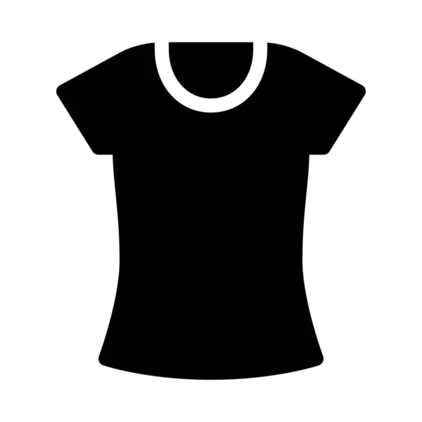 Femme Top Wear Icône Isolée Sur Blanc — Image vectorielle