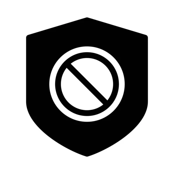 Einfaches Vektor Illustrations Symbol Der Firewall Abweisen Oder Deaktivieren — Stockvektor