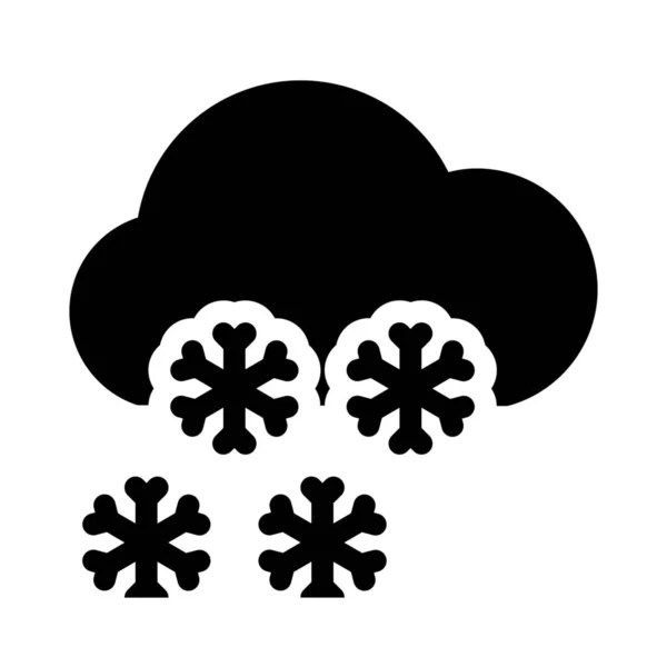 Einfache Vektorillustration Des Schneefalls — Stockvektor