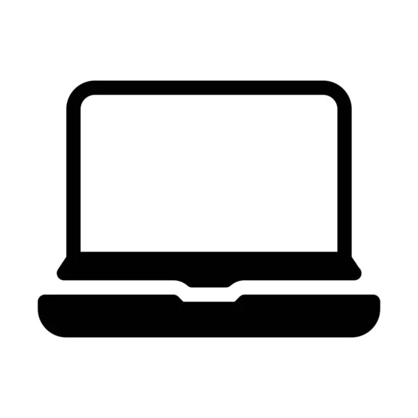 Laptop Laptop Computer Pictogram Geïsoleerd Wit — Stockvector