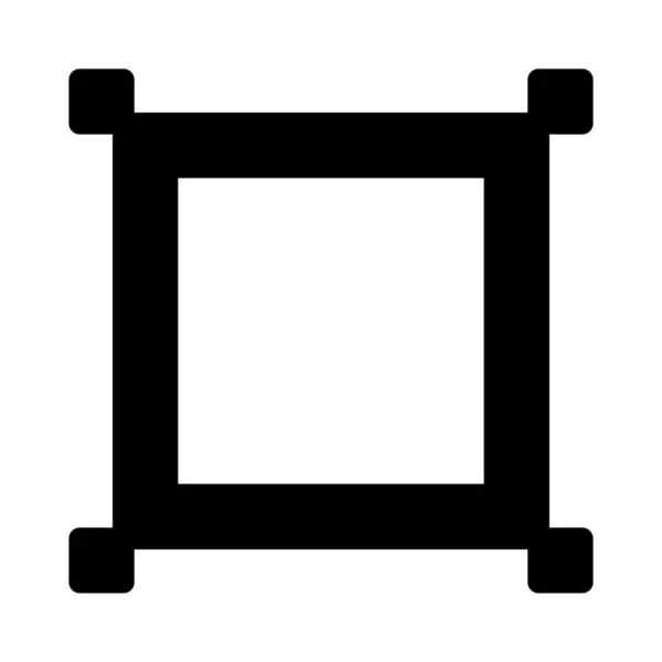 Einfache Vektor Illustration Symbol Des Designs Quadratischen Rahmen — Stockvektor