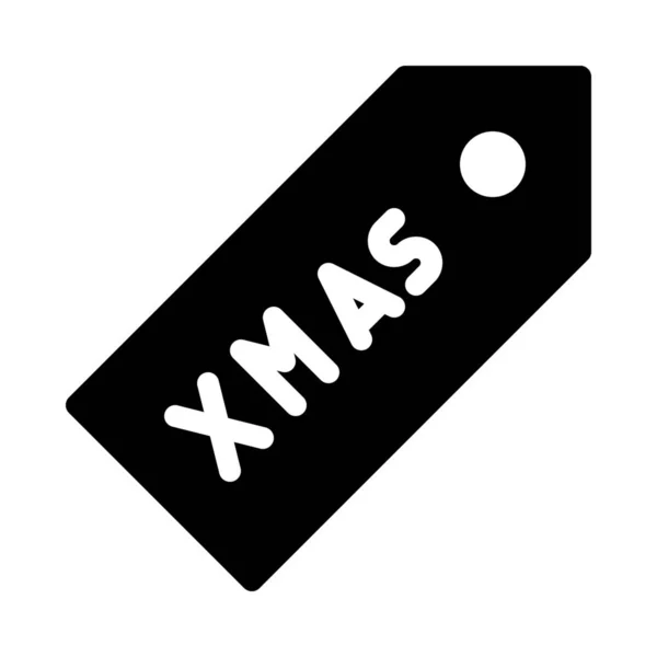 Einfache Vektor Illustration Von Xmas Tag Oder Label — Stockvektor