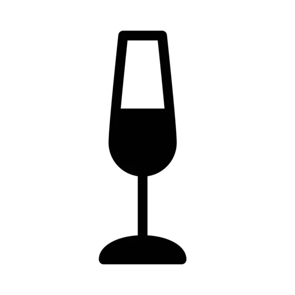ワイングラスの単純なベクトルの図記号 — ストックベクタ
