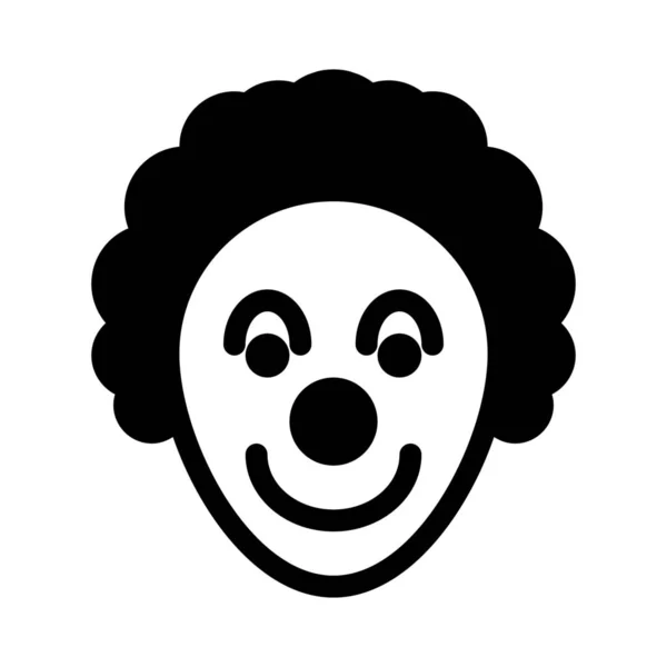 Простая Векторная Иконка Лицо Клоуна — стоковый вектор