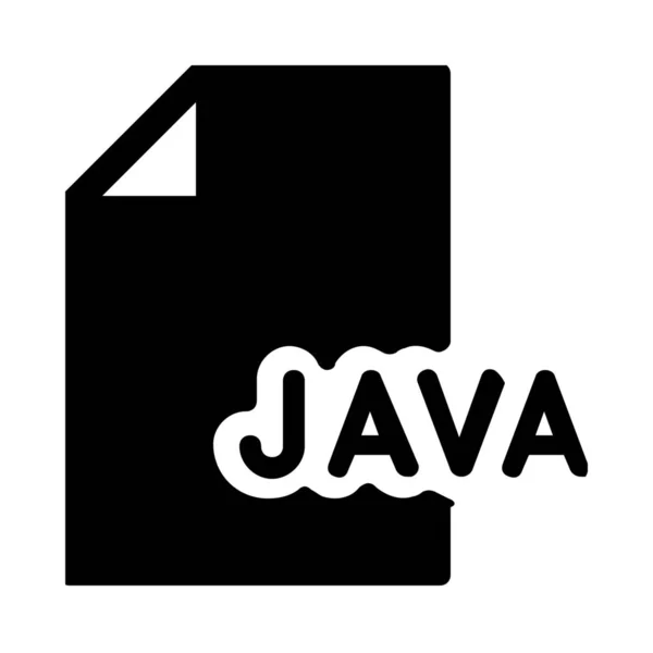 Java Fil Språkikonen Isolerad Vit — Stock vektor