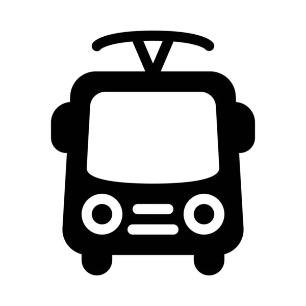 トロリーバス電動の単純なベクトルの図記号 — ストックベクタ