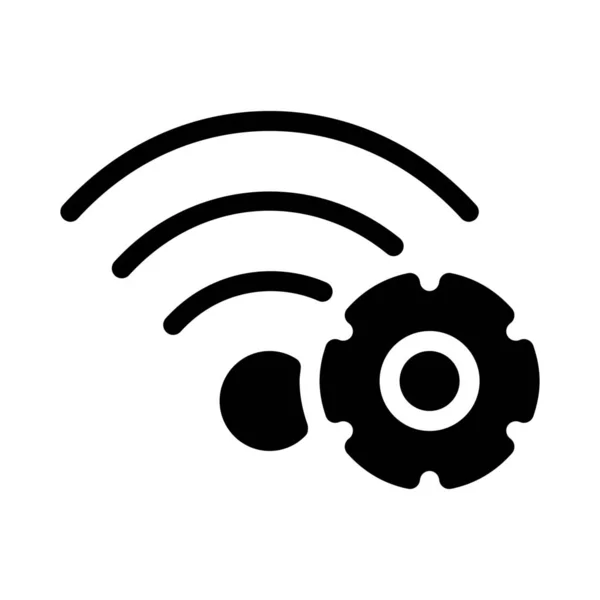 Einfache Vektor Illustration Zeichen Der Wifi Einstellungen Symbol — Stockvektor