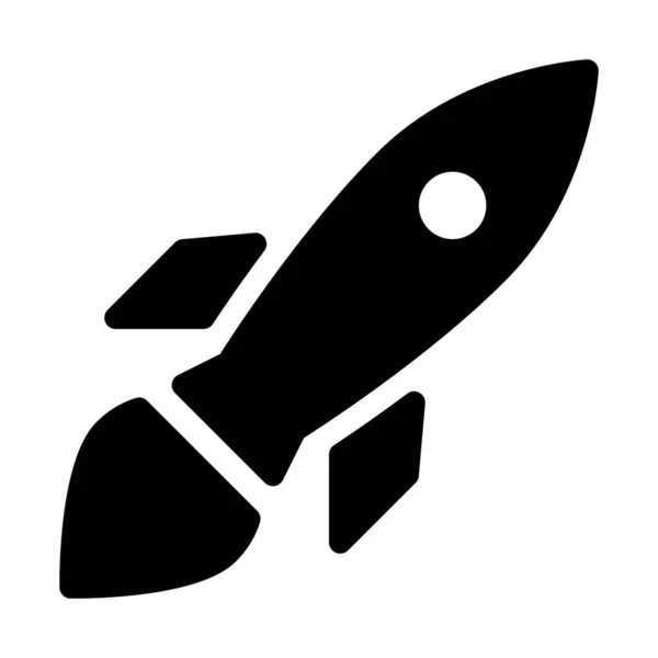 Létající Raketa Launch Izolovaných Bílém Pozadí — Stockový vektor