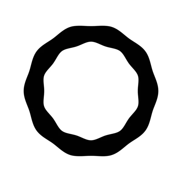 Kruhový Návrhář Ikona Izolované Bílém — Stockový vektor