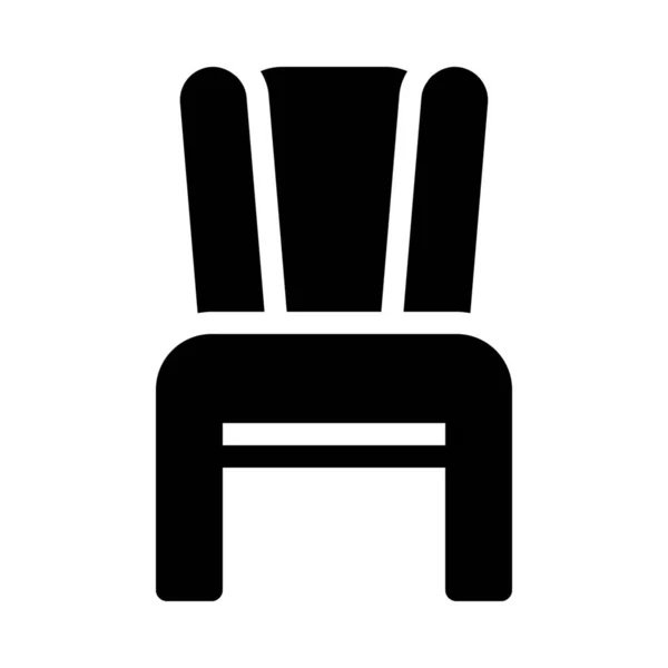 ホーム家具椅子 白背景のシンプルな黒い線図 — ストックベクタ