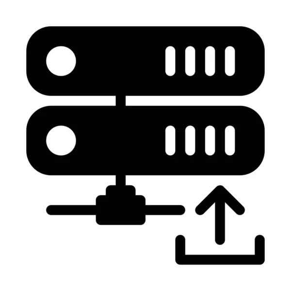 Ilustração Vetorial Simples Símbolo Carregamento Servidor — Vetor de Stock