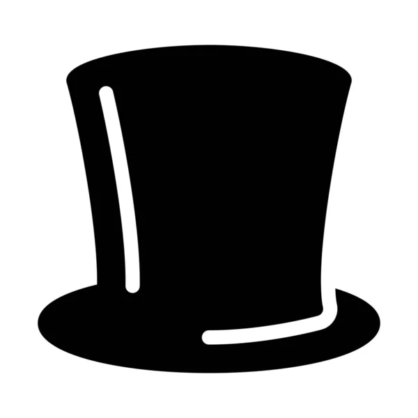 Magician Tall Hat Isolado Fundo Branco —  Vetores de Stock