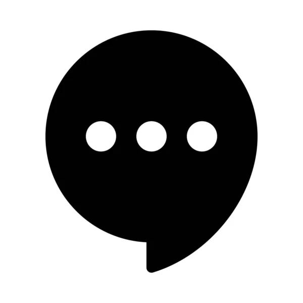 Chatting Message Bubble Icon Isolated White — Stock Vector