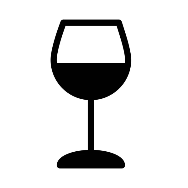 Ποτήρι Κρασί Απομονωμένο Λευκό Φόντο — Διανυσματικό Αρχείο